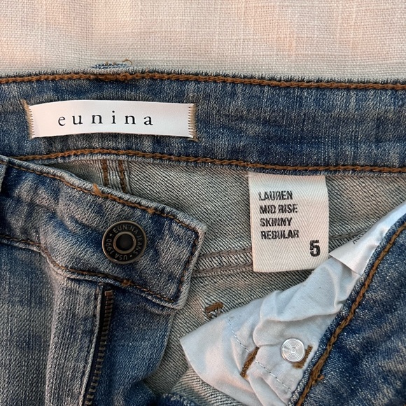 Eunina Lauren Mid Rise Distressed Skinny Jeans - Picture 5 of 5